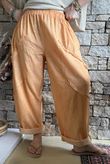 Rustic Nature Linen Blend Barrel Pant Washed Cayenne